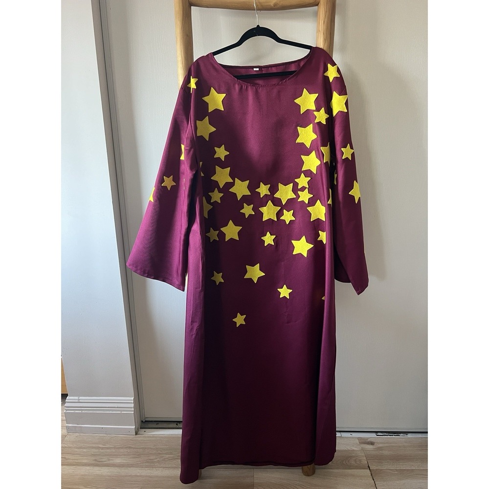 Star Wizard Hooded Robe Costume for couples HANDMADE, Polyester, Size S and L - Picture 2 of 10